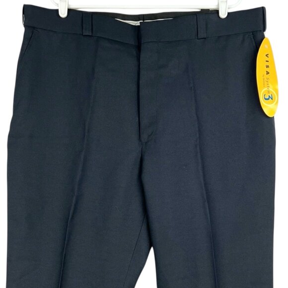 Flying Cross Men's Regular Fit Classic Style Navy Dacron Pants Size 44x30 NWT - Picture 3 of 12